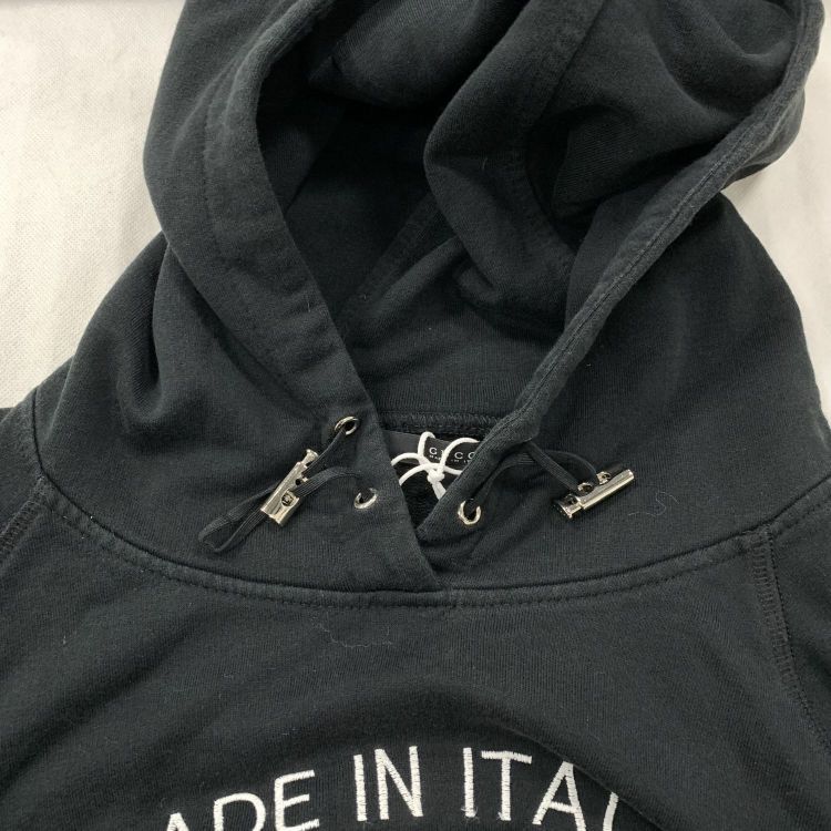 Gucci Gucci Embroidered Logo Hoodie Black Size S Size US S / EU 44-46 / 1 - 6 Thumbnail