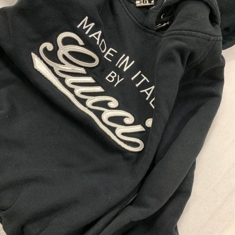 Gucci Gucci Embroidered Logo Hoodie Black Size S Size US S / EU 44-46 / 1 - 7 Thumbnail