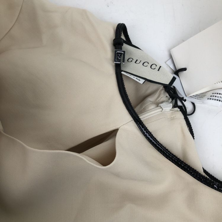 Gucci Gucci Beige Silk Wool Jumpsuit Size 40 Size 27" / US 4 / IT 40 - 8 Thumbnail