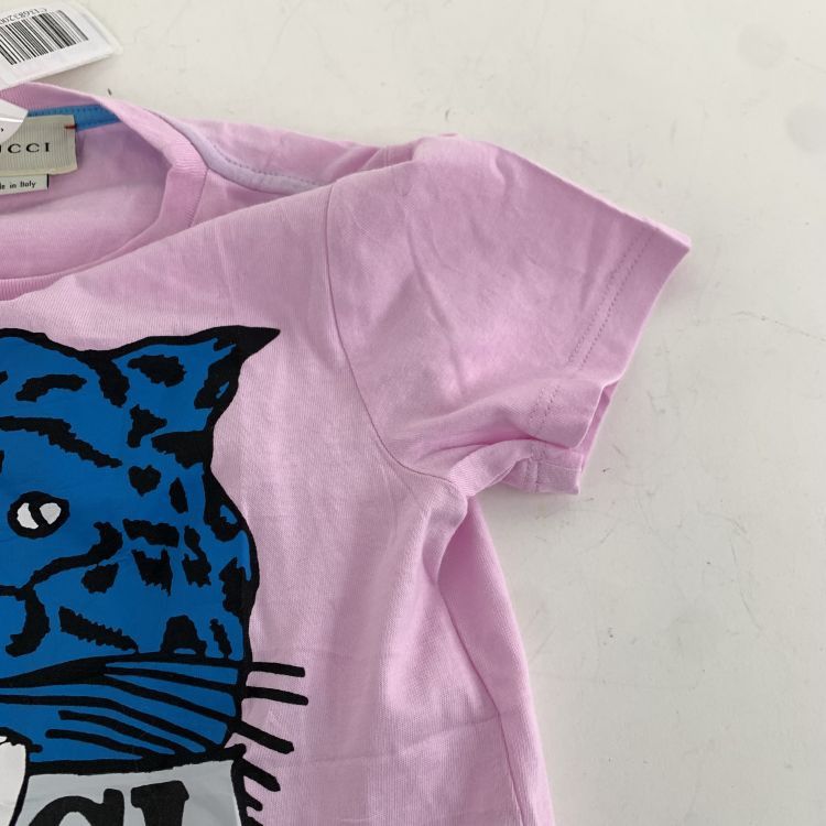 Gucci Gucci Panther Print Pink T-Shirt Size 4 Size XXS / US 00 / IT 34 - 5 Thumbnail