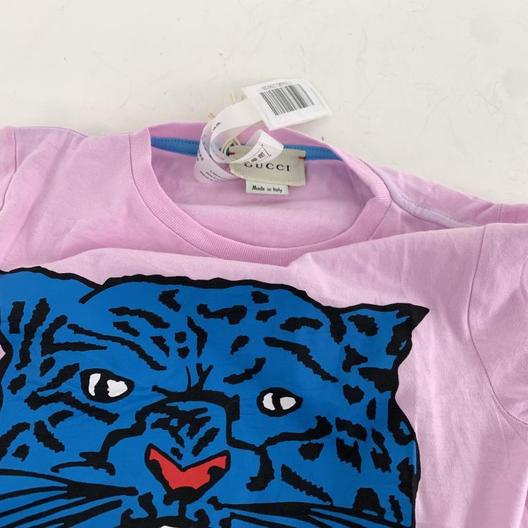 Gucci Gucci Panther Print Pink T-Shirt Size 4 Size XXS / US 00 / IT 34 - 6 Thumbnail