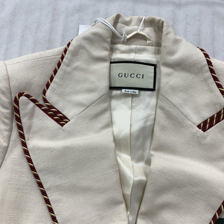 Gucci Gucci Horsebit Web Detail Blazer Size 36 Size XS / US 0-2 / IT 36-38 - 8 Thumbnail