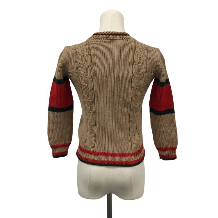 Gucci Gucci Cable Knit Stripe Sweater Size 6 Size XXS / US 00 / IT 34 - 2 Thumbnail