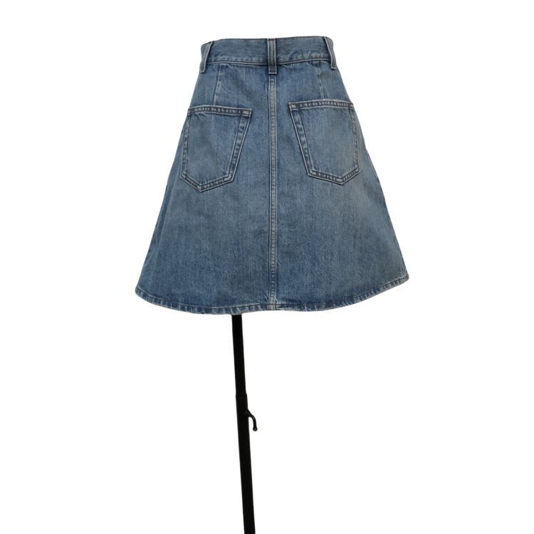 Gucci Gucci Apple Embroidered Denim Mini Skirt Size 36 Size 25" / US 0 / IT 36 - 2 Thumbnail
