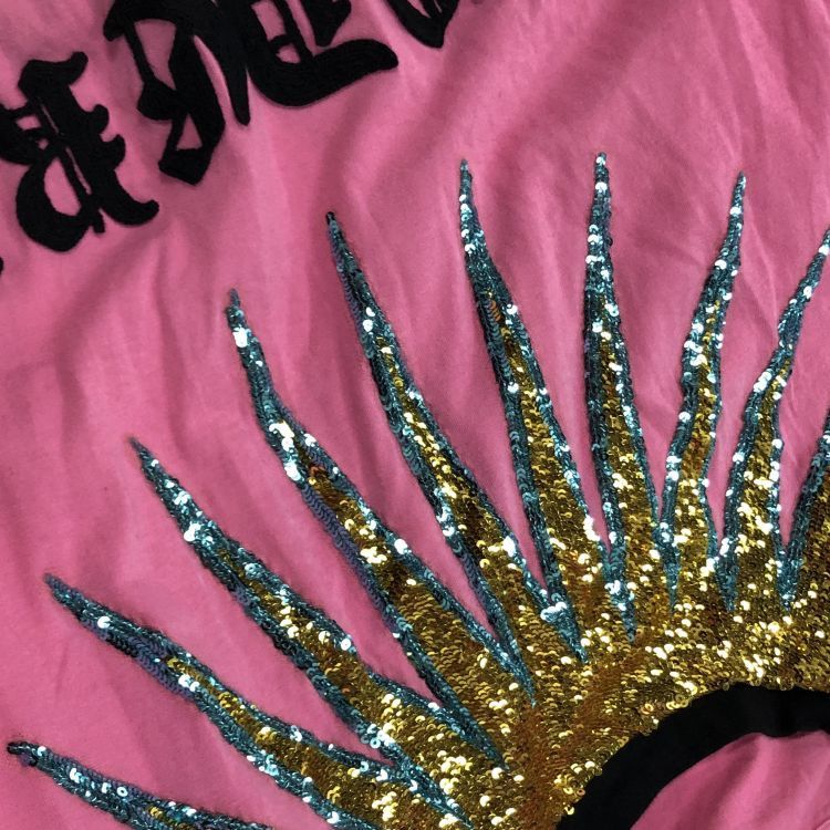 Gucci Gucci Sequin Sun Graphic T-Shirt Size M Size US M / EU 48-50 / 2 - 11 Thumbnail