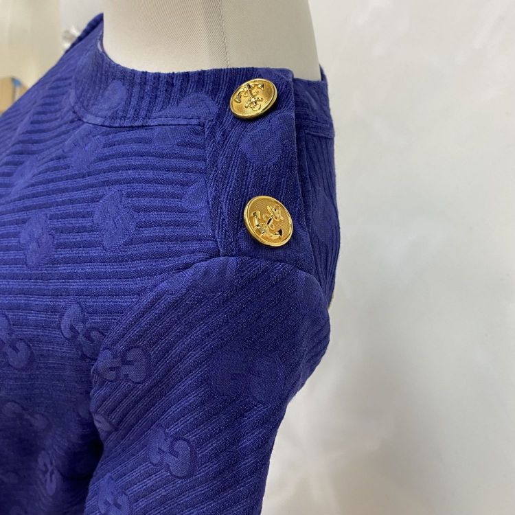 Gucci Gucci Purple Monogram Midi Dress Size 36 Size XS / US 0-2 / IT 36-38 - 7 Thumbnail