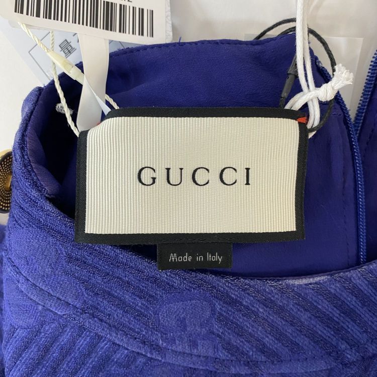 Gucci Gucci Purple Monogram Midi Dress Size 36 Size XS / US 0-2 / IT 36-38 - 3 Thumbnail