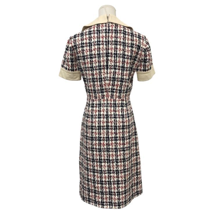 Gucci Gucci Tweed Check Midi Dress Size 40 Size S / US 4 / IT 40 - 2 Thumbnail
