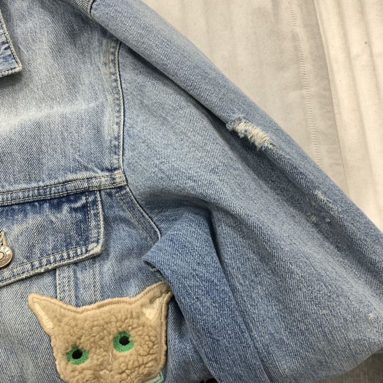 Gucci Gucci Cat Patch Denim Jacket Size S Size US S / EU 44-46 / 1 - 7 Thumbnail