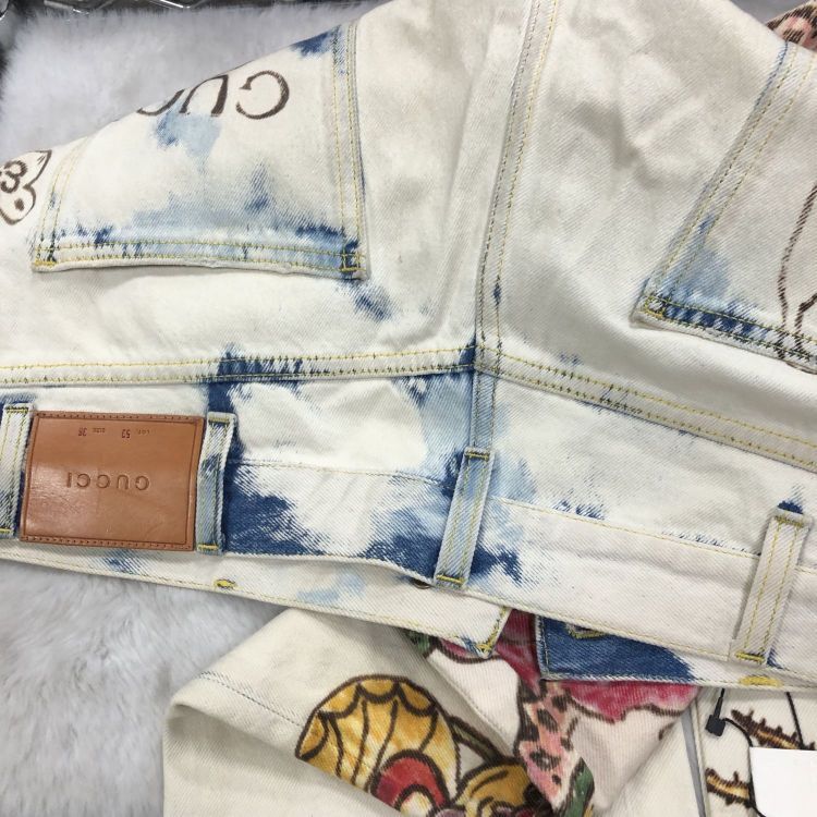 Gucci Gucci Floral Insect Print Denim Jeans Size 36 Size US 36 / EU 52 - 9 Thumbnail