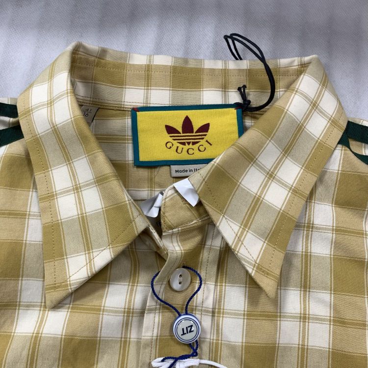 Gucci Gucci x Adidas Plaid Button Up Shirt Size L Size US L / EU 52-54 / 3 - 10 Thumbnail