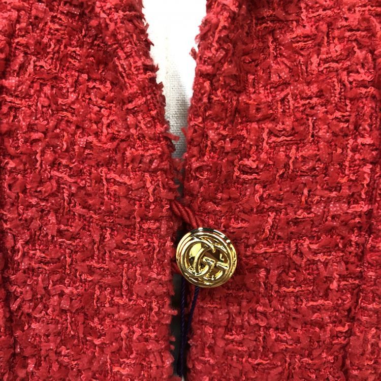 Gucci Gucci Red Tweed Coat Size 36 Size XS / US 0-2 / IT 36-38 - 6 Thumbnail