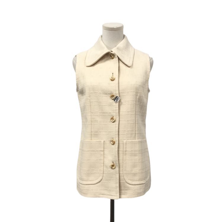 Gucci Gucci Textured Beige Vest Size 40 Size S / US 4 / IT 40 - 3 Thumbnail