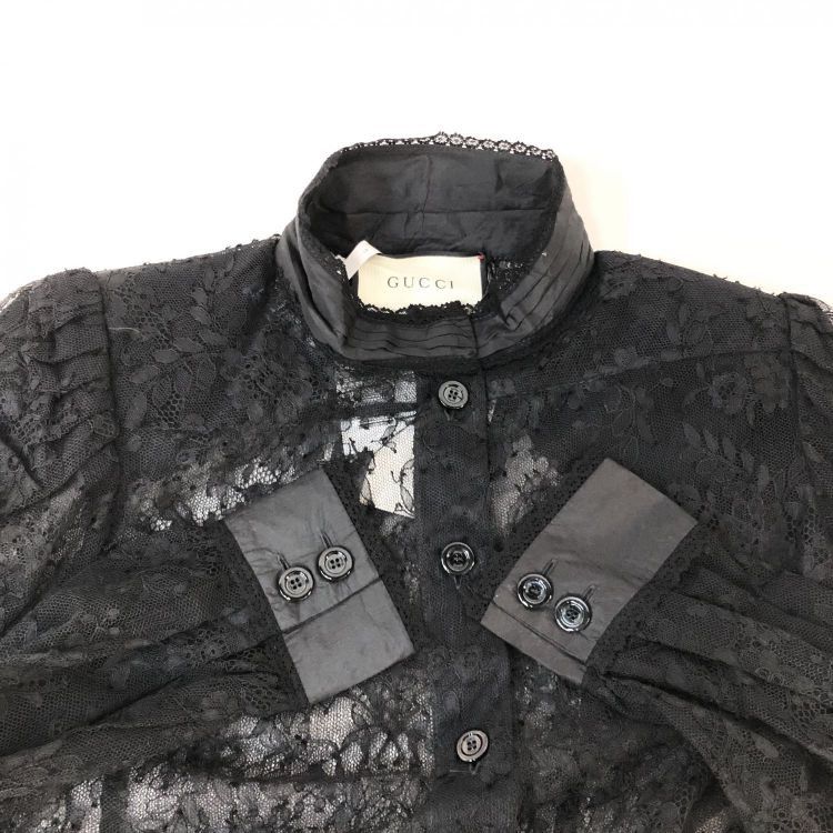 Gucci Gucci Black Lace Blouse Size 38 Size XS / US 0-2 / IT 36-38 - 10 Thumbnail