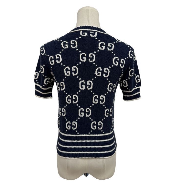 Gucci Gucci GG Monogram Short Sleeve Knit Top Size XS Size XS / US 0-2 / IT 36-38 - 2 Thumbnail