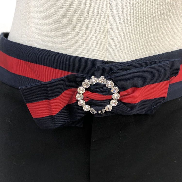 Gucci Gucci Web Detail Crystal Bow Pants Size 44 Size 30" / US 8 / IT 44 - 6 Thumbnail