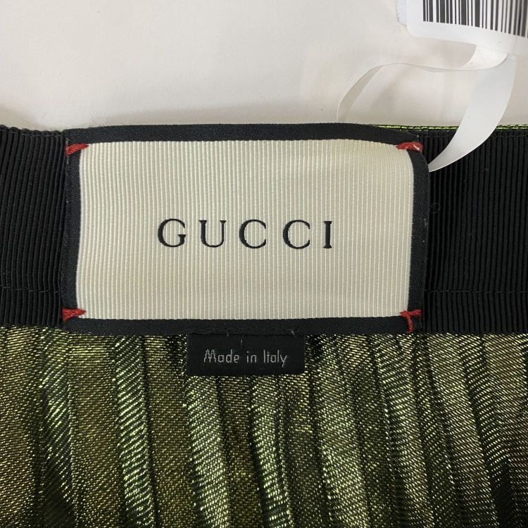 Gucci Gucci Metallic Pleated Midi Skirt Size 40 Size 27" / US 4 / IT 40 - 3 Thumbnail
