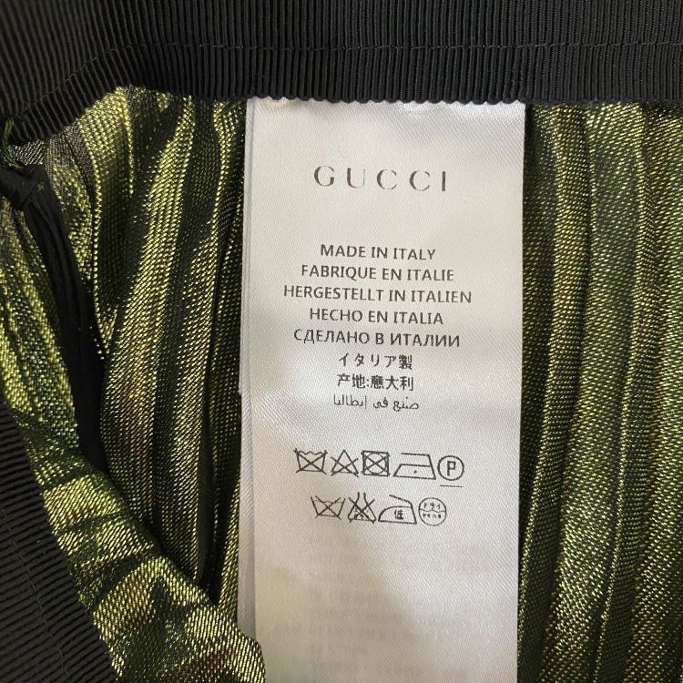 Gucci Gucci Metallic Pleated Midi Skirt Size 40 Size 27" / US 4 / IT 40 - 5 Thumbnail