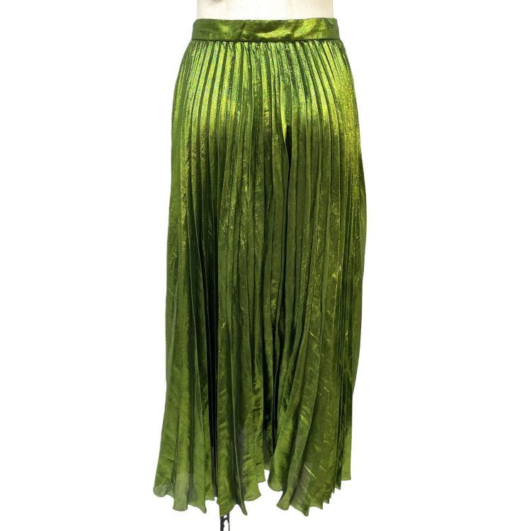 Gucci Gucci Metallic Pleated Midi Skirt Size 40 Size 27" / US 4 / IT 40 - 2 Thumbnail
