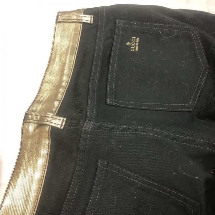 Gucci Gucci Gold Waistband Pants Size 38 Size 26" / US 2 / IT 38 - 9 Thumbnail