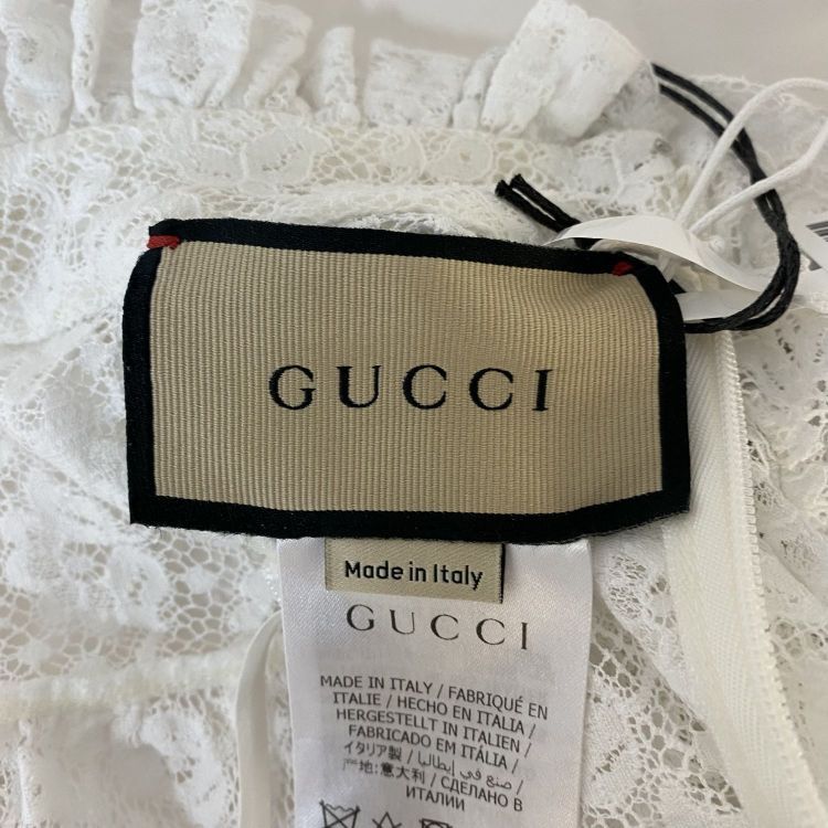 Gucci Gucci White Lace Buttoned Midi Dress Size 38 Size XS / US 0-2 / IT 36-38 - 3 Thumbnail