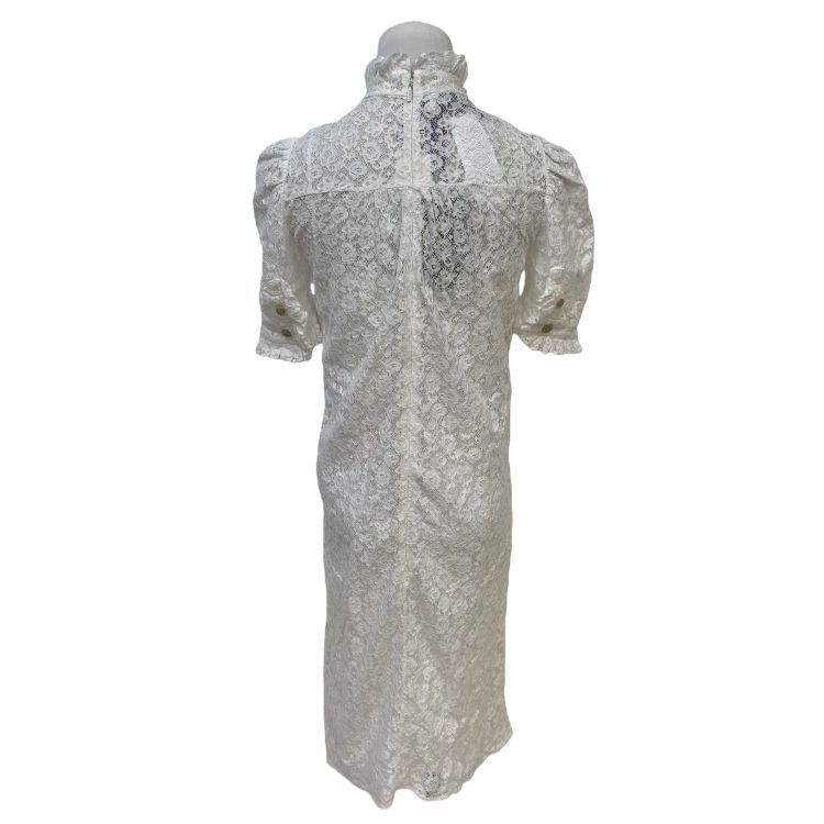 Gucci Gucci White Lace Buttoned Midi Dress Size 38 Size XS / US 0-2 / IT 36-38 - 2 Thumbnail