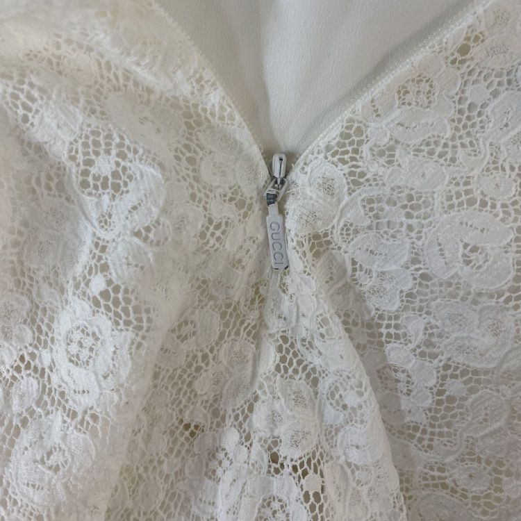Gucci Gucci White Lace Buttoned Midi Dress Size 38 Size XS / US 0-2 / IT 36-38 - 11 Thumbnail