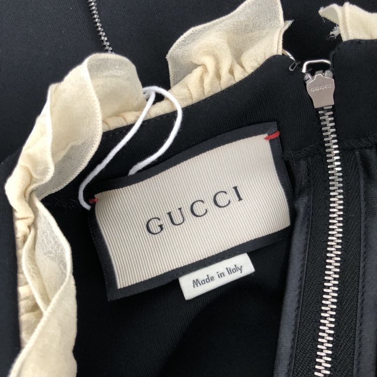 Gucci Gucci Ruffle Trim Midi Dress Size L Size L / US 10 / IT 46 - 5 Thumbnail