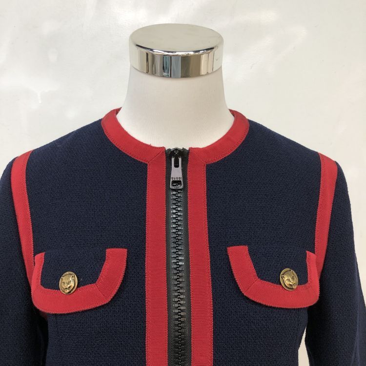 Gucci Gucci Colorblock Knit Jacket Size 40 Size S / US 4 / IT 40 - 6 Thumbnail