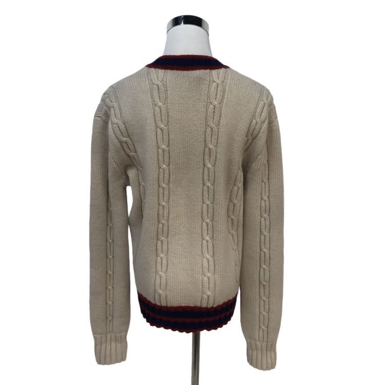 Gucci Gucci Cable Knit V-Neck Sweater Size L Size US L / EU 52-54 / 3 - 2 Thumbnail