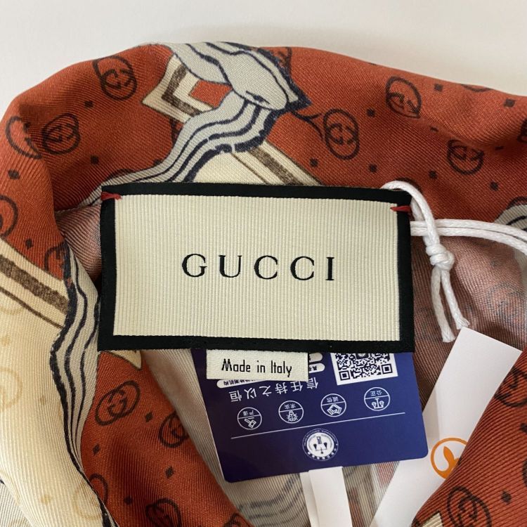 Gucci Gucci Silk Patterned Pussy Bow Blouse Size 42 Size M / US 6-8 / IT 42-44 - 3 Thumbnail