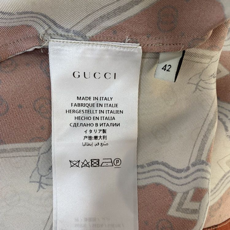 Gucci Gucci Silk Patterned Pussy Bow Blouse Size 42 Size M / US 6-8 / IT 42-44 - 4 Thumbnail