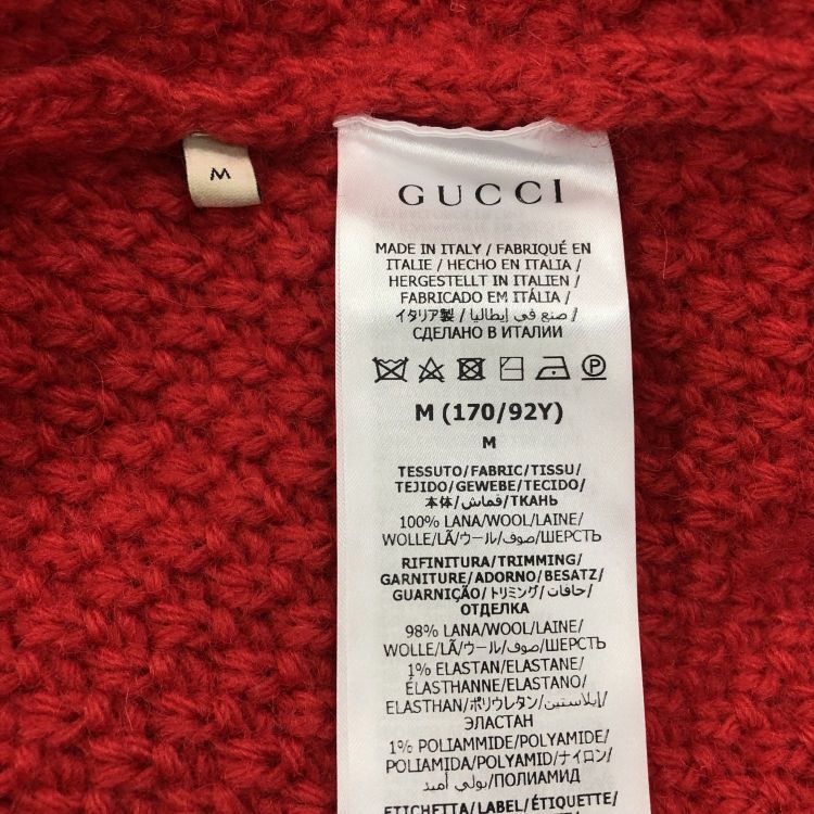 Gucci Gucci Red Cable Knit Sweater Size M Size US M / EU 48-50 / 2 - 4 Thumbnail