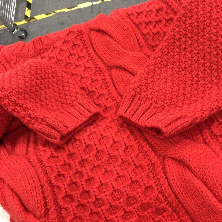Gucci Gucci Red Cable Knit Sweater Size M Size US M / EU 48-50 / 2 - 8 Thumbnail