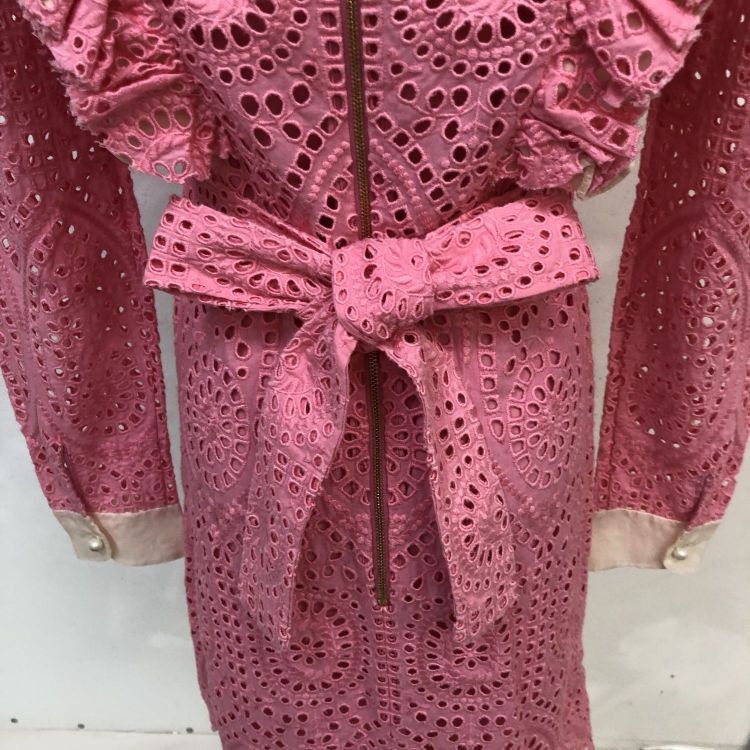 Gucci Gucci Floral Embroidered Eyelet Midi Dress Size 42 Size M / US 6-8 / IT 42-44 - 11 Thumbnail