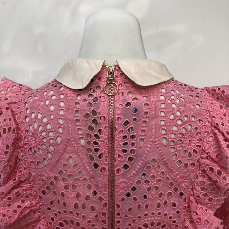 Gucci Gucci Floral Embroidered Eyelet Midi Dress Size 42 Size M / US 6-8 / IT 42-44 - 12 Thumbnail