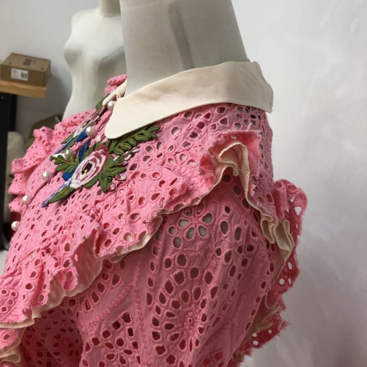 Gucci Gucci Floral Embroidered Eyelet Midi Dress Size 42 Size M / US 6-8 / IT 42-44 - 9 Thumbnail
