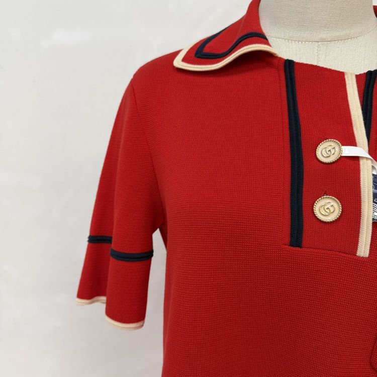 Gucci Gucci Red Knit Mini Dress Size S Size S / US 4 / IT 40 - 8 Thumbnail