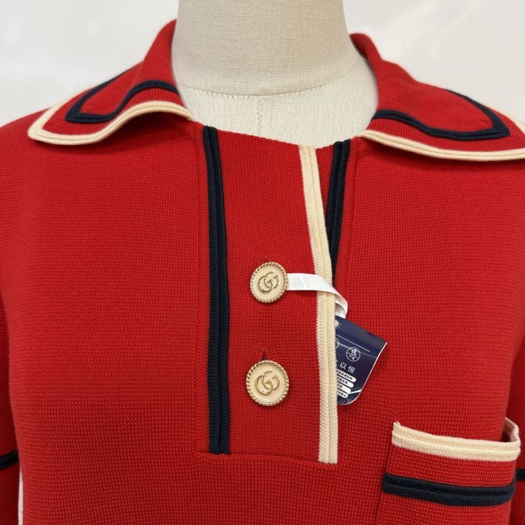Gucci Gucci Red Knit Mini Dress Size S Size S / US 4 / IT 40 - 6 Thumbnail
