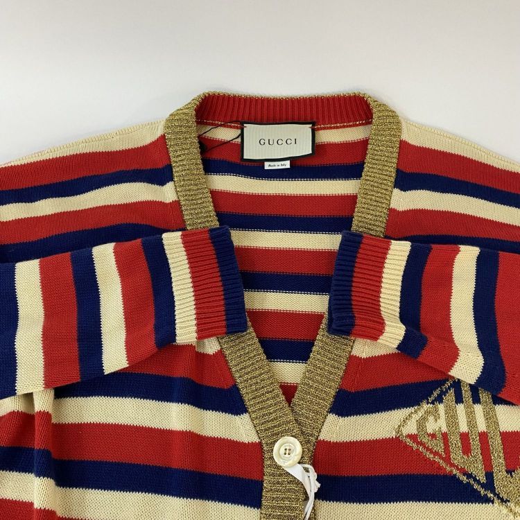 Gucci Gucci Metallic Stripe Cardigan Size M Size US M / EU 48-50 / 2 - 11 Thumbnail