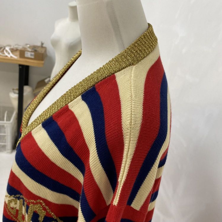 Gucci Gucci Metallic Stripe Cardigan Size M Size US M / EU 48-50 / 2 - 9 Thumbnail