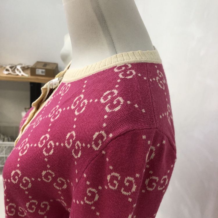 Gucci Gucci Pink GG Monogram Cardigan Size S Size S / US 4 / IT 40 - 8 Thumbnail