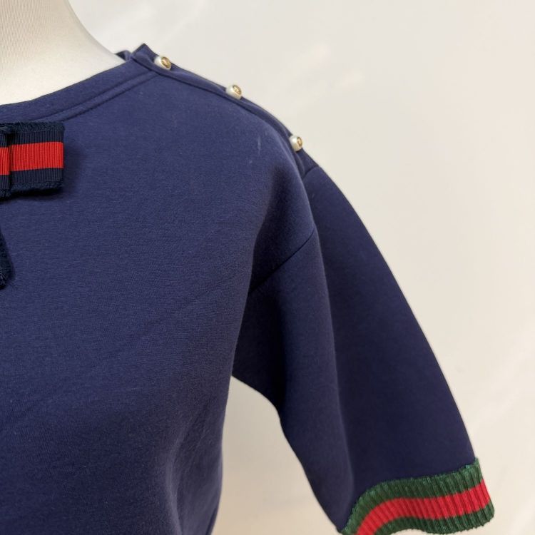 Gucci Gucci Bow Pearl Web Dress Size S Size S / US 4 / IT 40 - 9 Thumbnail