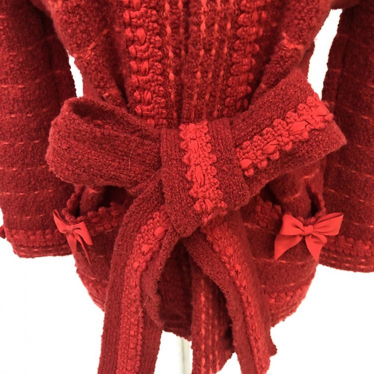 Gucci Gucci Red Bow Knit Sweater Size XS Size XS / US 0-2 / IT 36-38 - 6 Thumbnail
