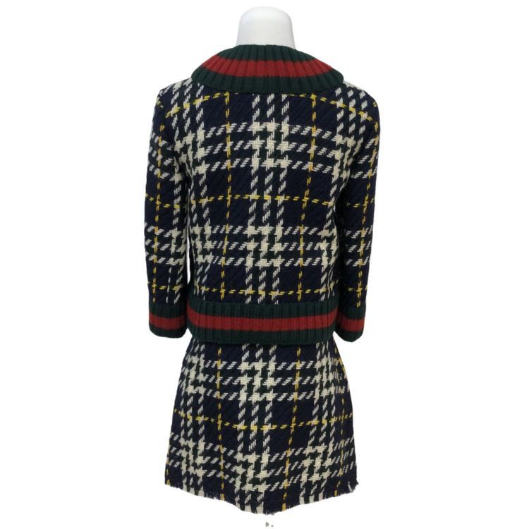 Gucci Gucci Plaid Knit Cardigan Set Size 40 Size S / US 4 / IT 40 - 2 Thumbnail