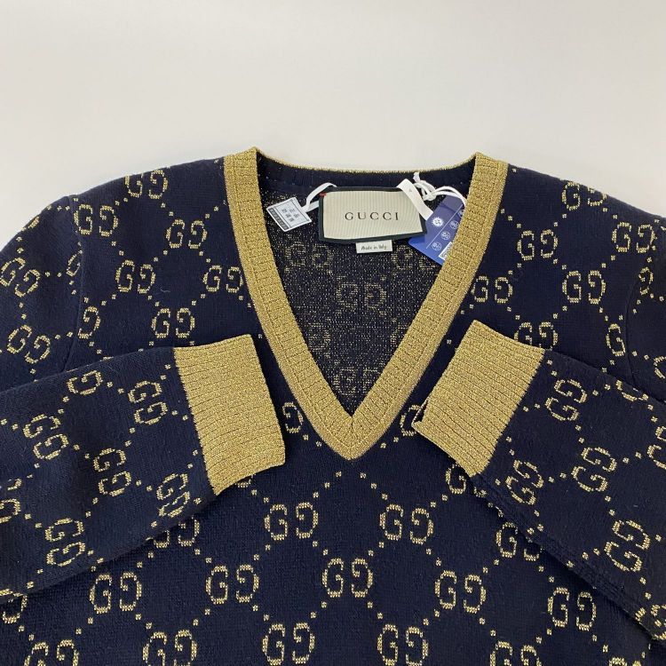 Gucci Gucci GG Monogram V-Neck Sweater Size XS Size XS / US 0-2 / IT 36-38 - 9 Thumbnail