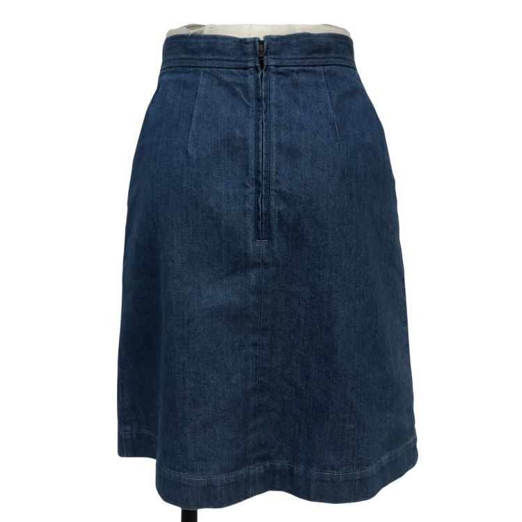 Gucci Gucci Web Detail Denim Mini Skirt Size 38 Size 26" / US 2 / IT 38 - 2 Thumbnail