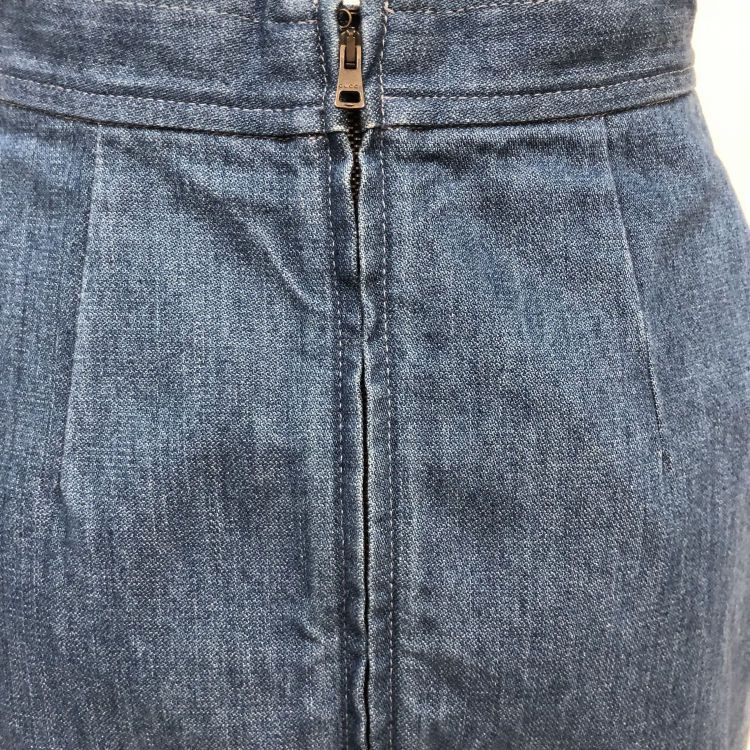 Gucci Gucci Web Detail Denim Mini Skirt Size 38 Size 26" / US 2 / IT 38 - 9 Thumbnail