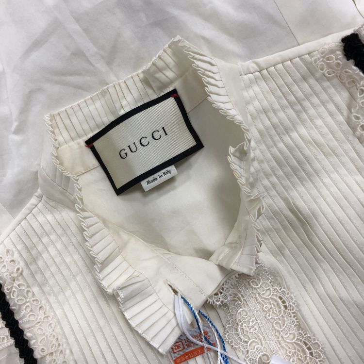Gucci Gucci Lace Trim Blouse IT 42 Size M / US 6-8 / IT 42-44 - 11 Thumbnail