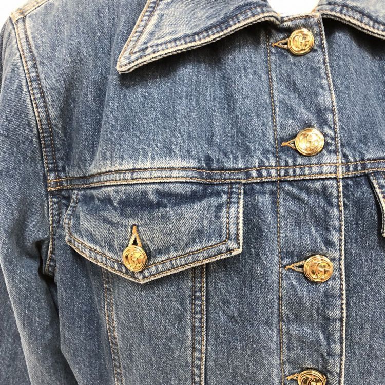 Gucci Gucci Gold Button Denim Jacket Size 42 Size M / US 6-8 / IT 42-44 - 6 Thumbnail